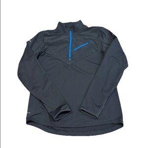 NIKE ELEMENT DRI-FIT 1/2 Zip Pullover Jacket Mens Size Medium Running gray blue